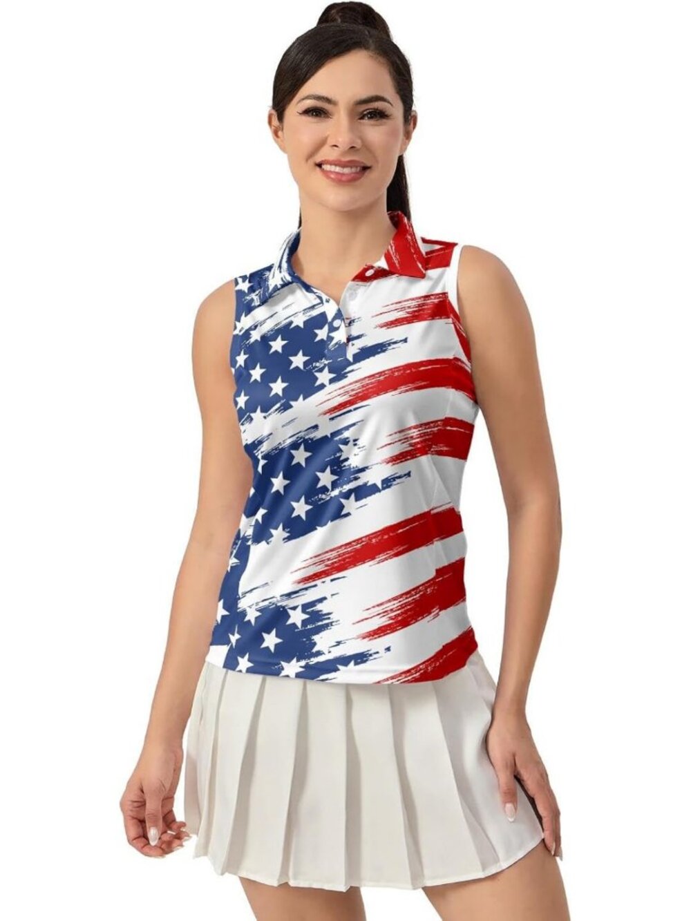 Moisture-Wicking Sleeveless Golf Polo for Women | Stylish Collared Golf Top